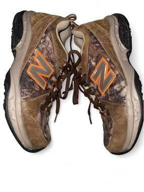 New Balance 608v3 Men's brown camo suede sneakers sz 9 US gorp camp hunt outdoor
